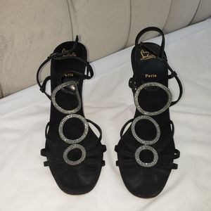 Christian Louboutin Black 3 Diamond Ring Heels